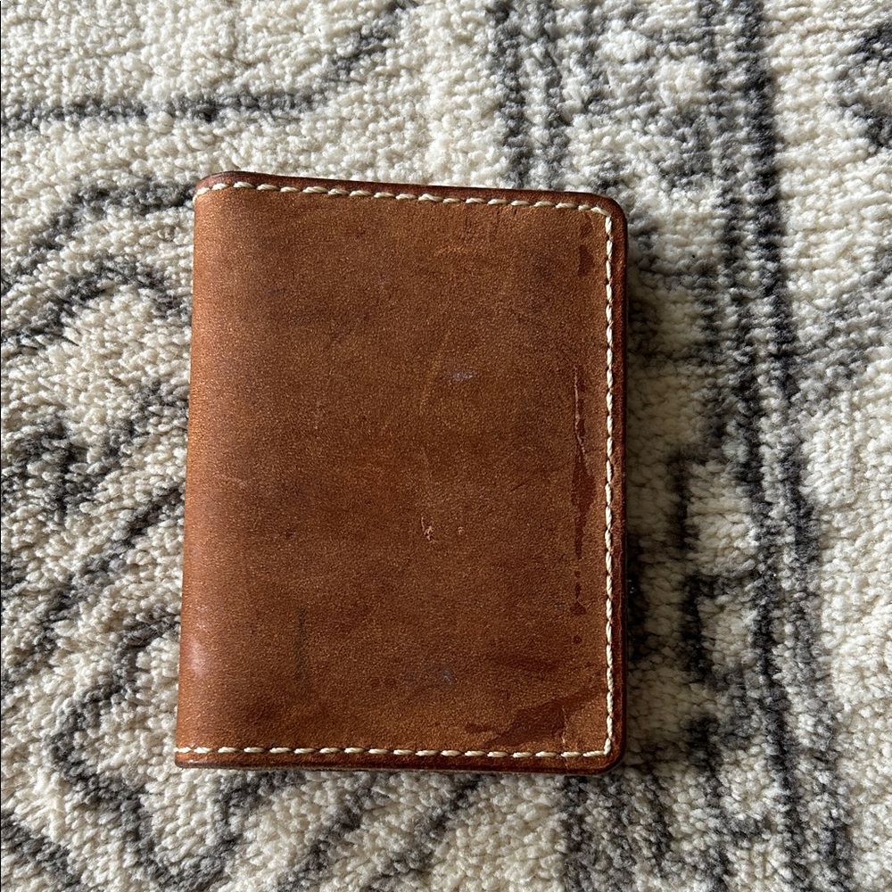 Elegant Brown Leather Card Holder